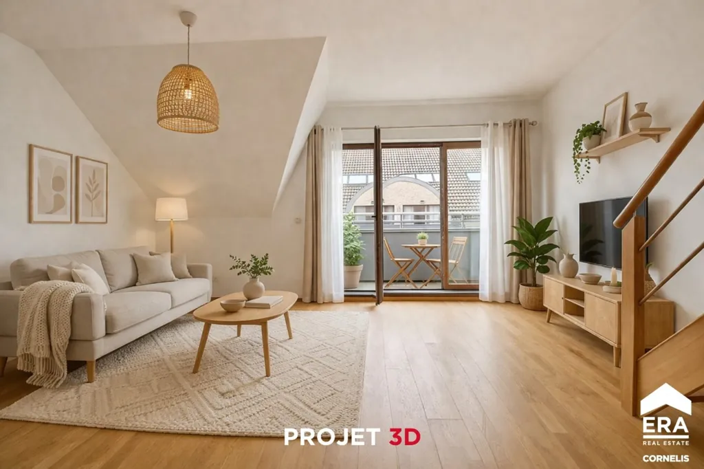 Soggiorno - Duplex Apartment with Terrace in Anderlecht