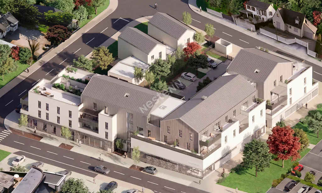Vue aérienne - Appartement avec Terrasse à Tiercé