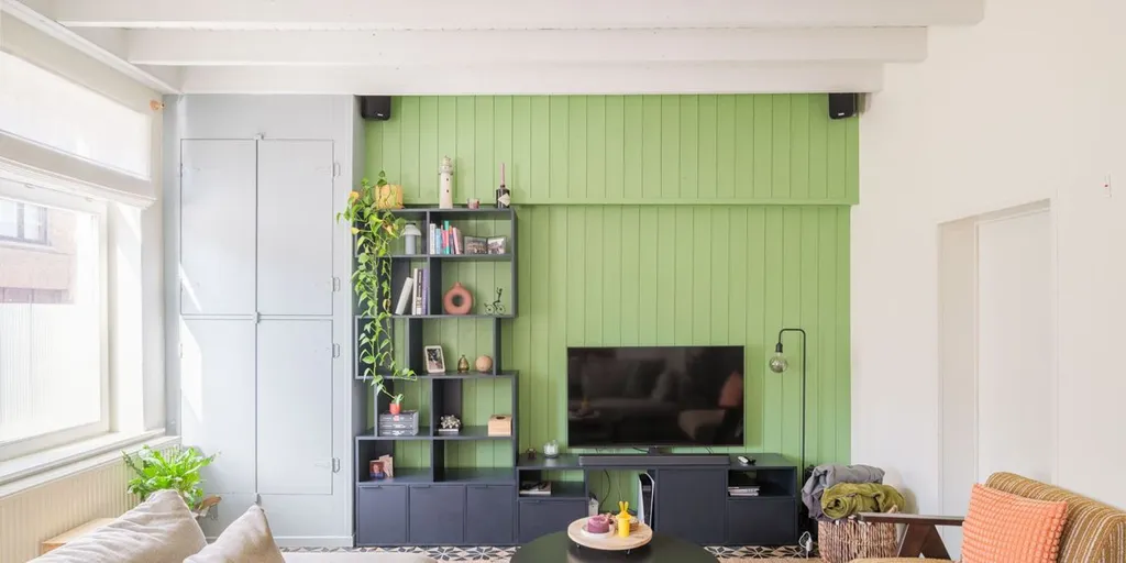 Séjour - Maison Charmante avec Jardin à Balegem
