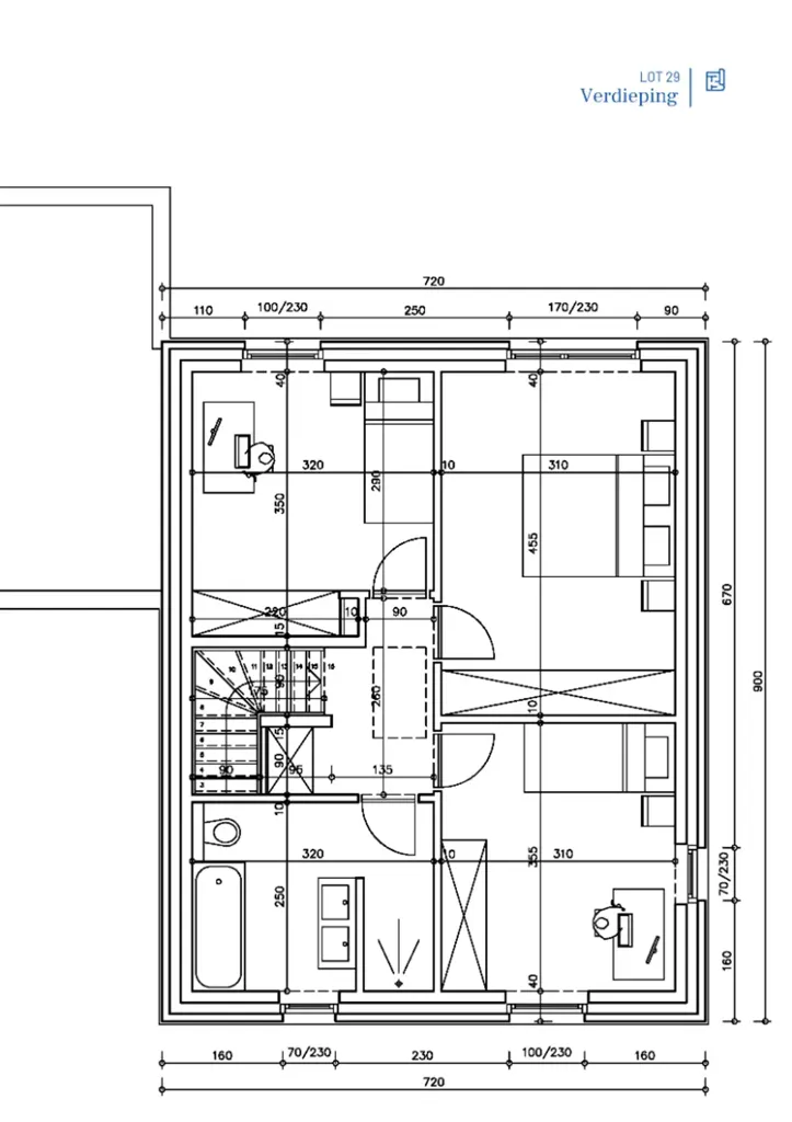 Plan - Nouvelle Construction Moderne avec Jardin à Ertvelde