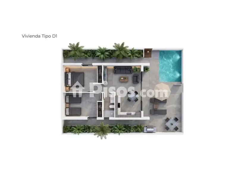 Plaan - Contemporary Apartment with Private Pool in Vera Playa