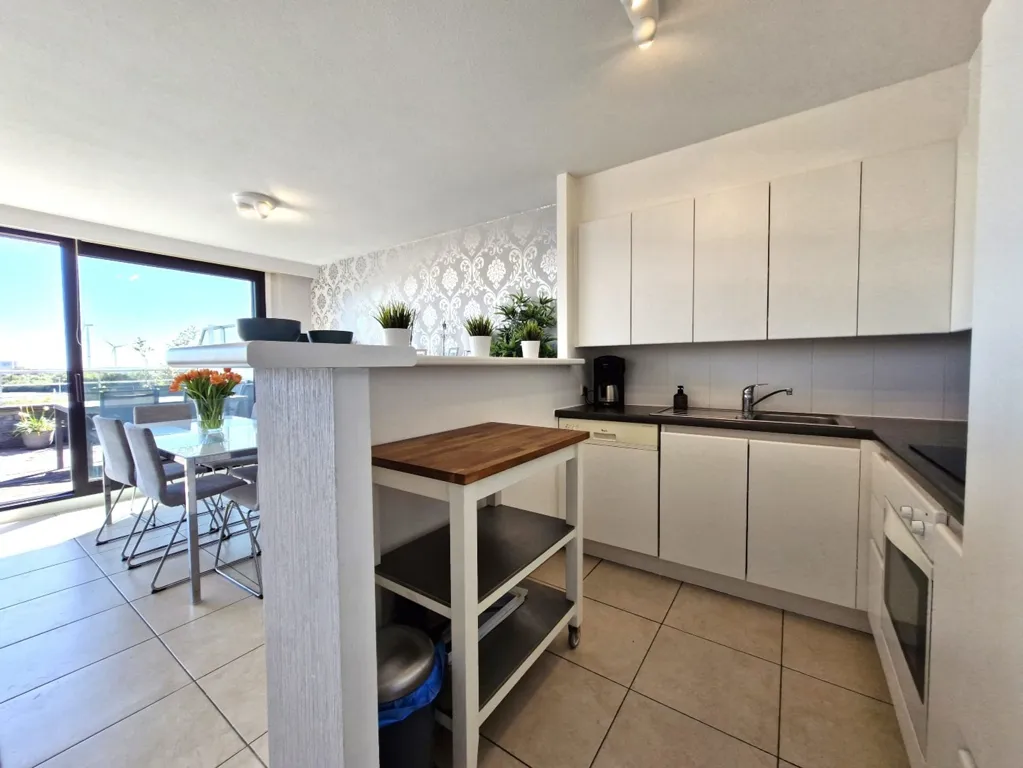 Cuisine - Penthouse avec Grande Terrasse ensoleillée à Zeebrugge