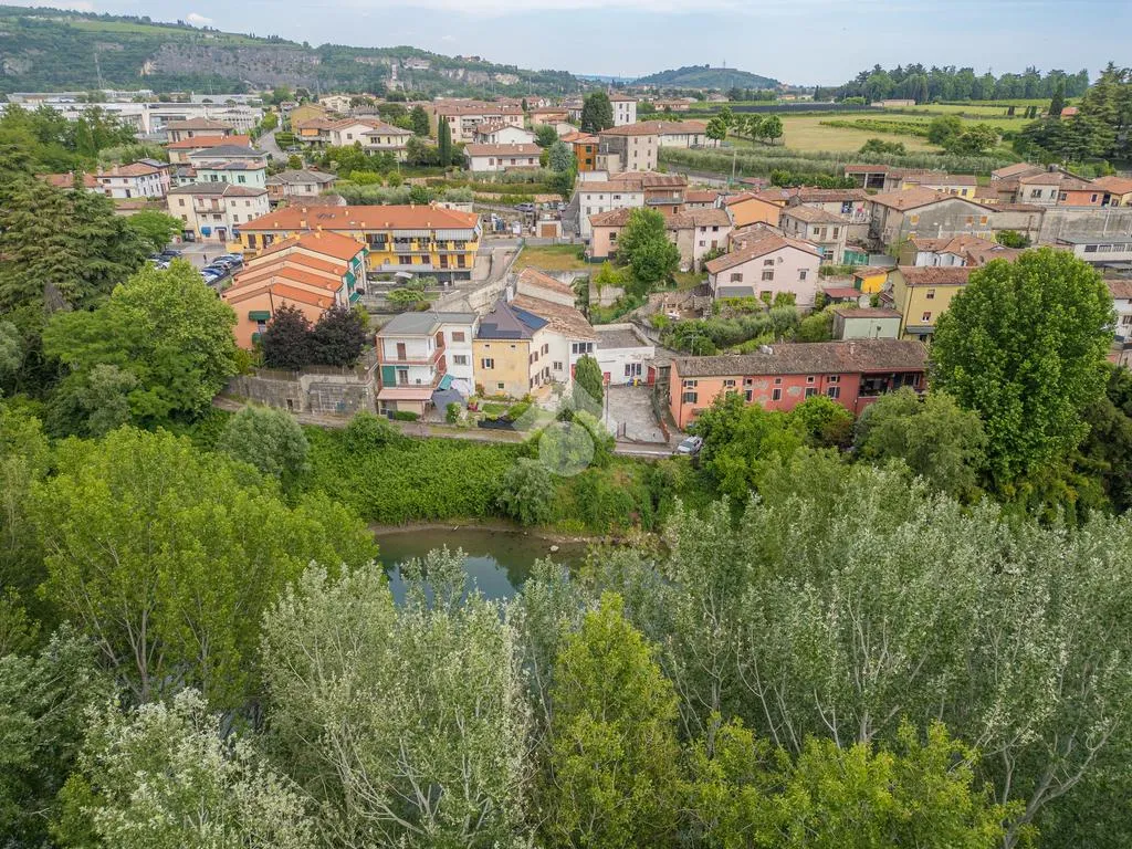 Aerial - Rustic House with River View near Verona
