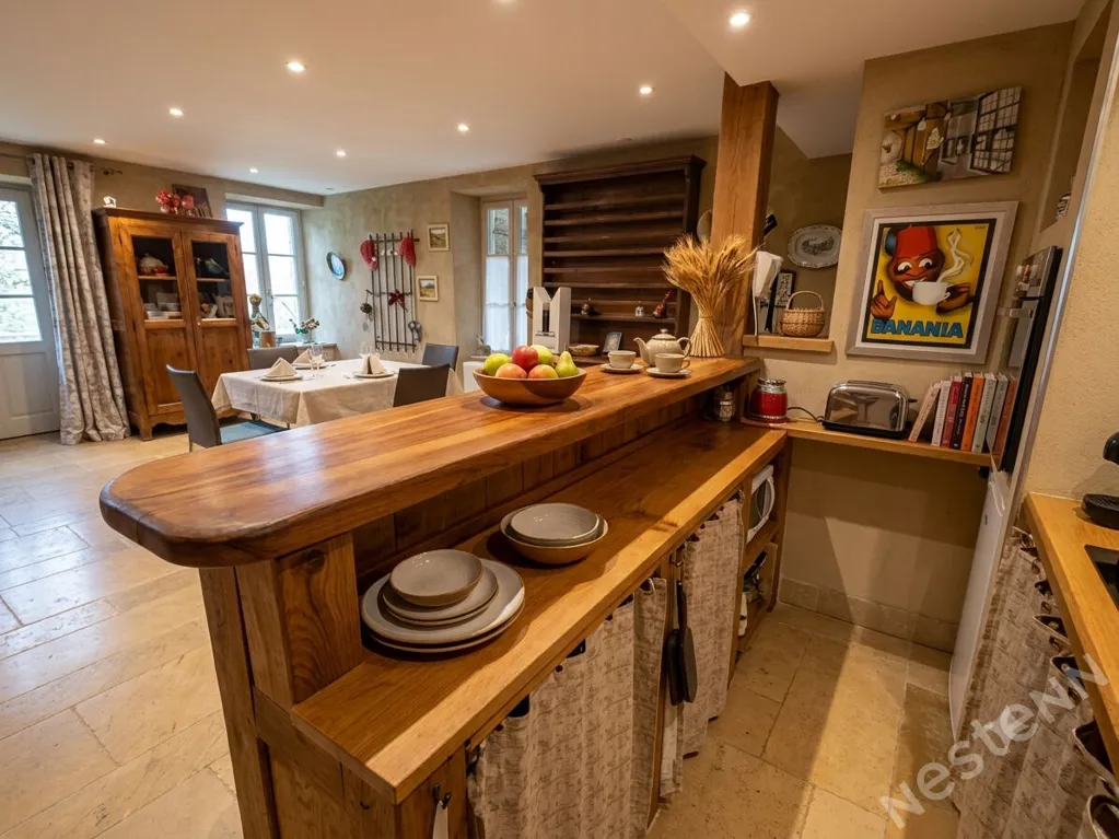 Cuisine - Maison de Charme avec Vue sur la Saône à Tournus