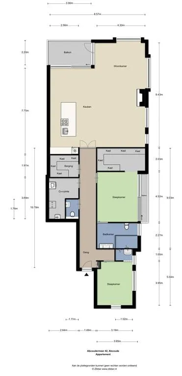 Plan - Appartement 3 pièces à Abcoude