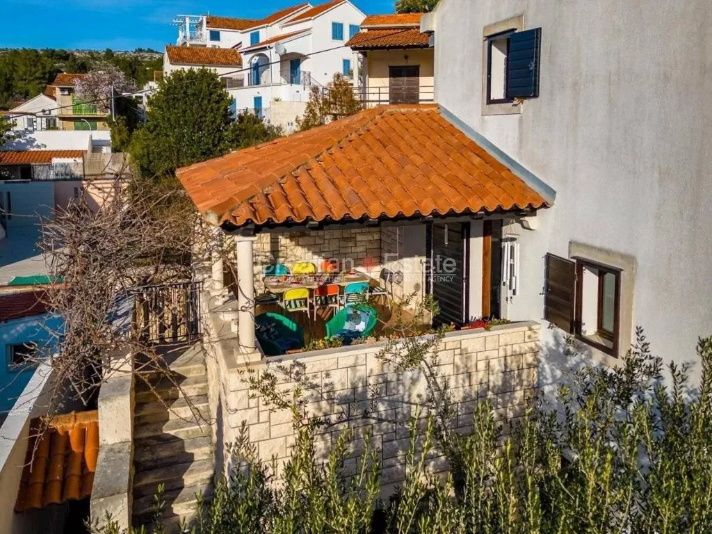 Aerial - Family House with Pool near Postira