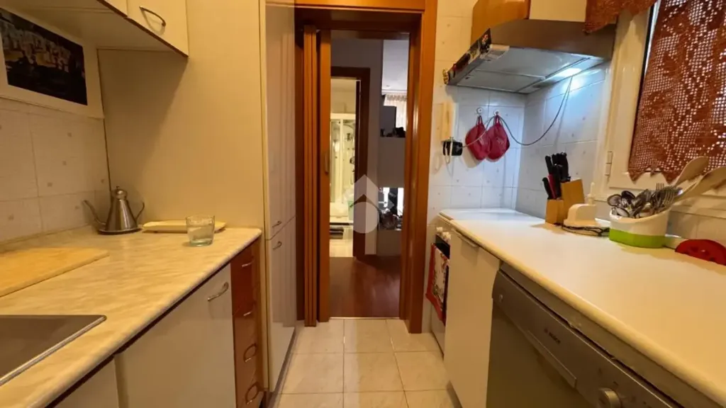 Kitchen - Rusticated Two-Bedroom Apartment in Bari