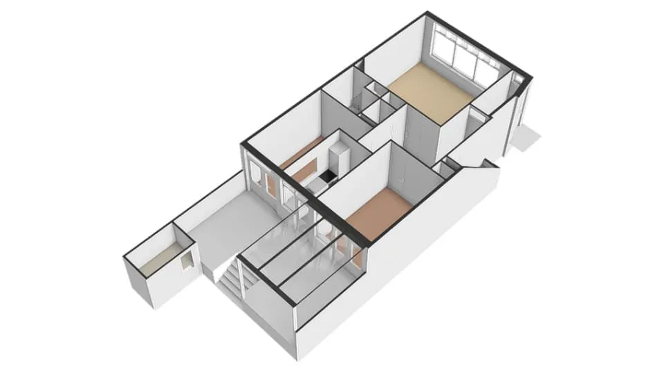 Plan - Spacious Ground Floor Flat with South Garden in Blijdorp