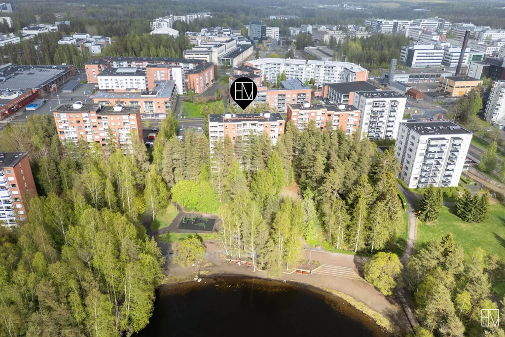 Vue aérienne - Geothermal-Heated Apartment with Sauna in Hervanta