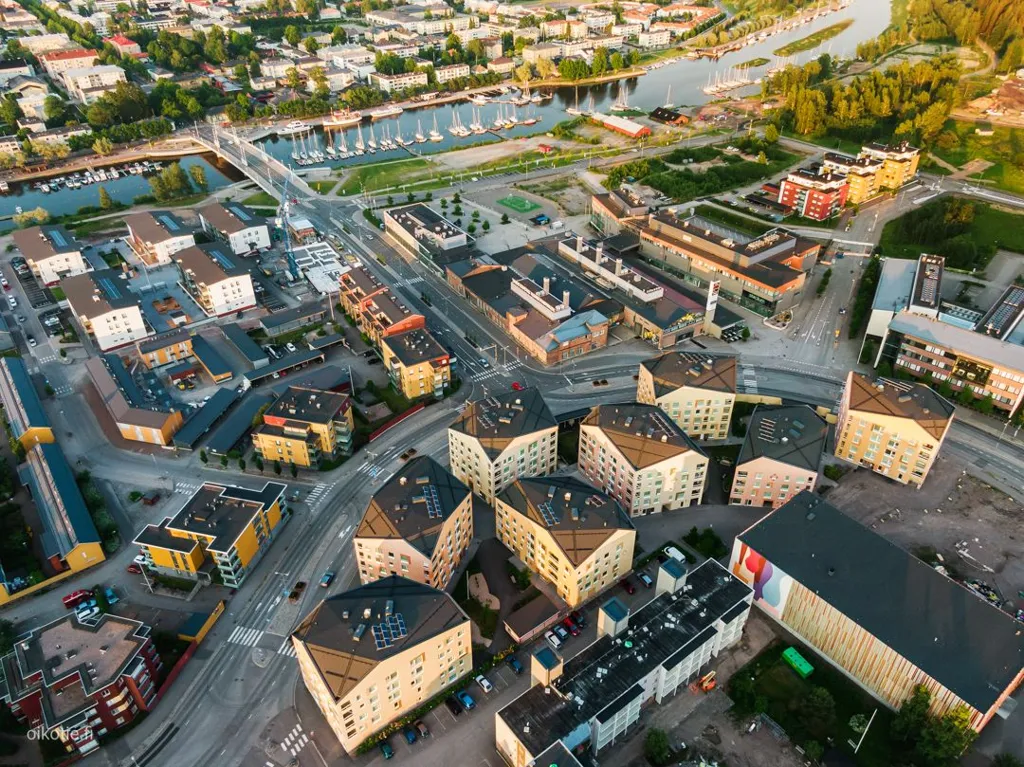 Aerial - Modern Flat with Balcony in Porvoo