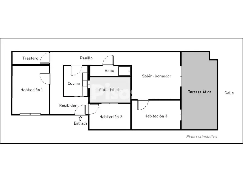 Plan - Loft with Terrace near Malvarrosa Beach