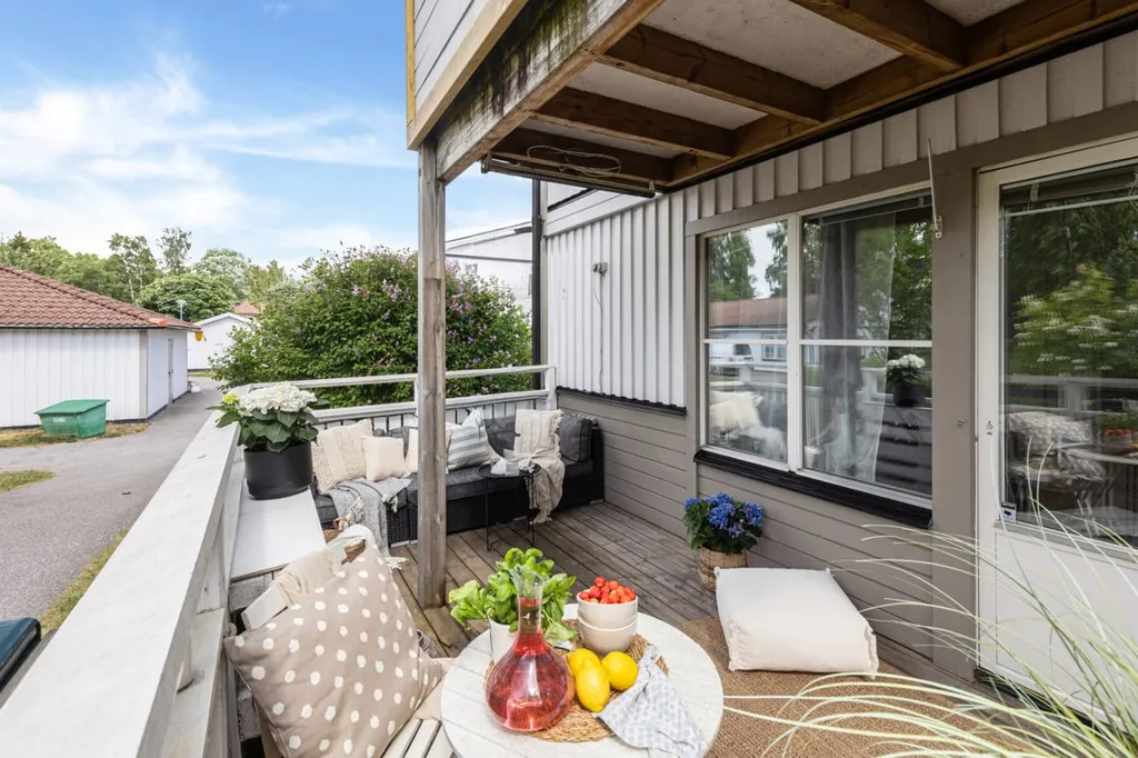 Balcony - Terraced Flat with Garden in Vendelsö