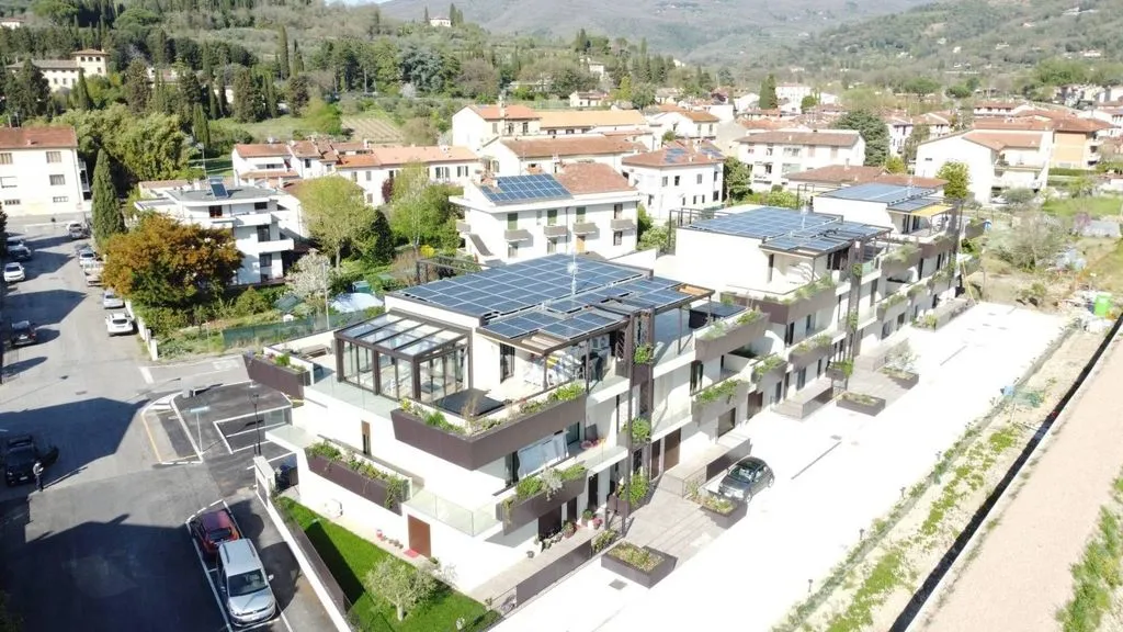 Vue aérienne - Luxury Penthouse with Panoramic Terraces in Arezzo
