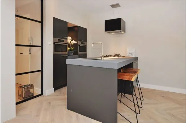 Kitchen - 2-Bedroom Apartment with Park View in Den Haag