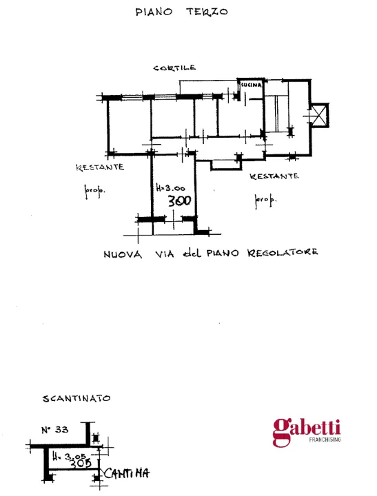 Planimetria - Spacious Flat with Balcony in Asti