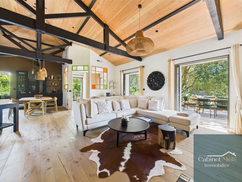 Séjour - Villa Rénovée avec Piscine au Cap Ferret