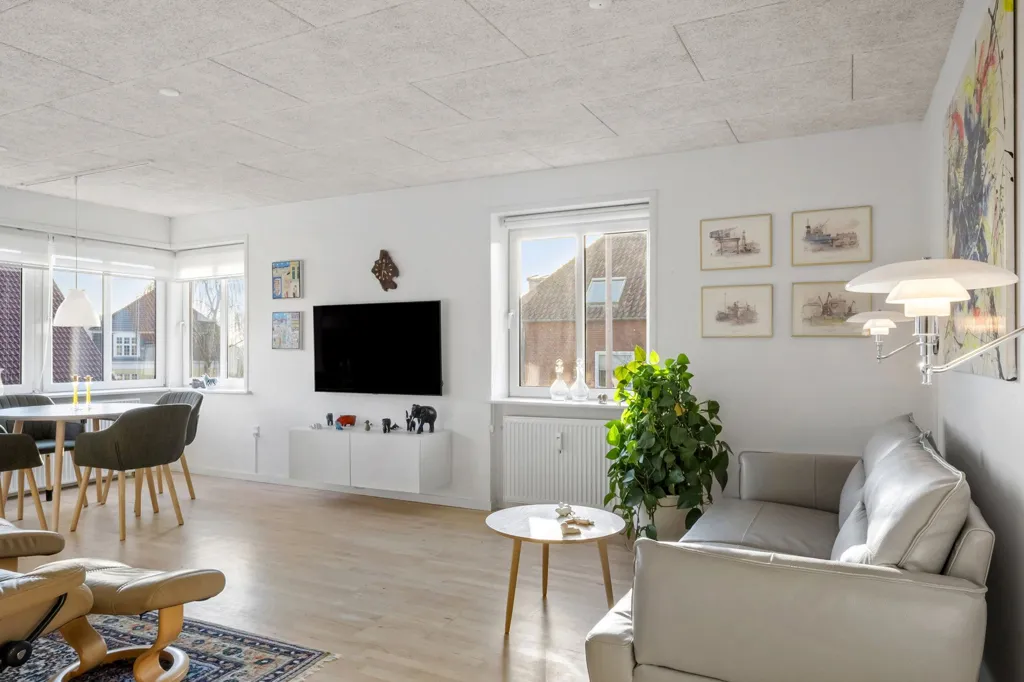 Séjour - Apartment with Garden Access in Fredericia