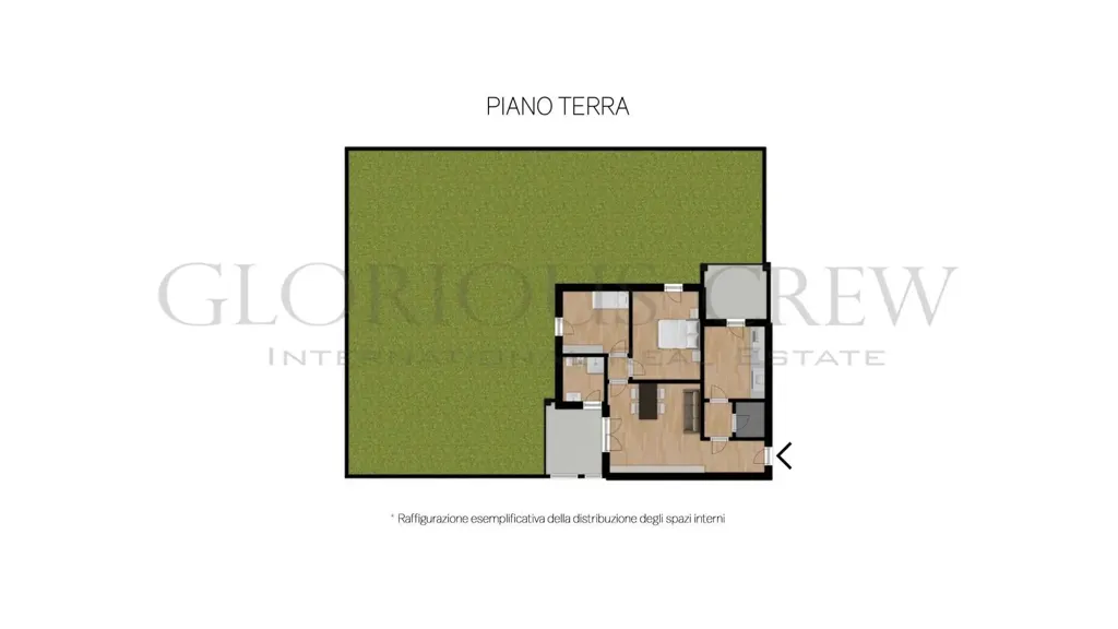 Plan - Modern Apartment with Private Garden in Mazzano