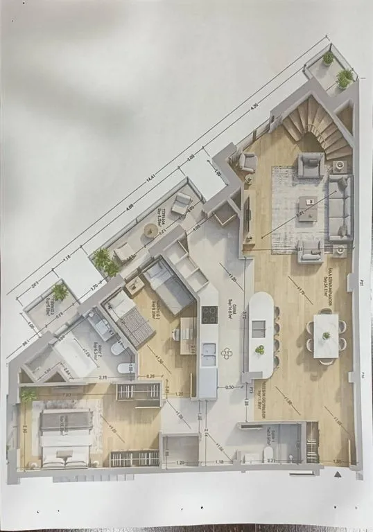 Floor Plan - Luxury Duplex Flat with Terrace in Arenys de Mar