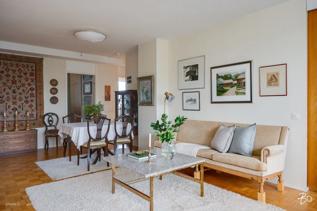 Soggiorno - 5th Floor Apartment with West Terrace in Raisio Centre