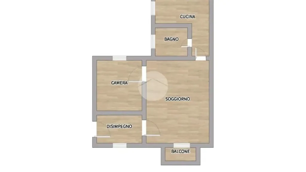 Planimetria - Studio Flat for Sale with Balcony in Palermo