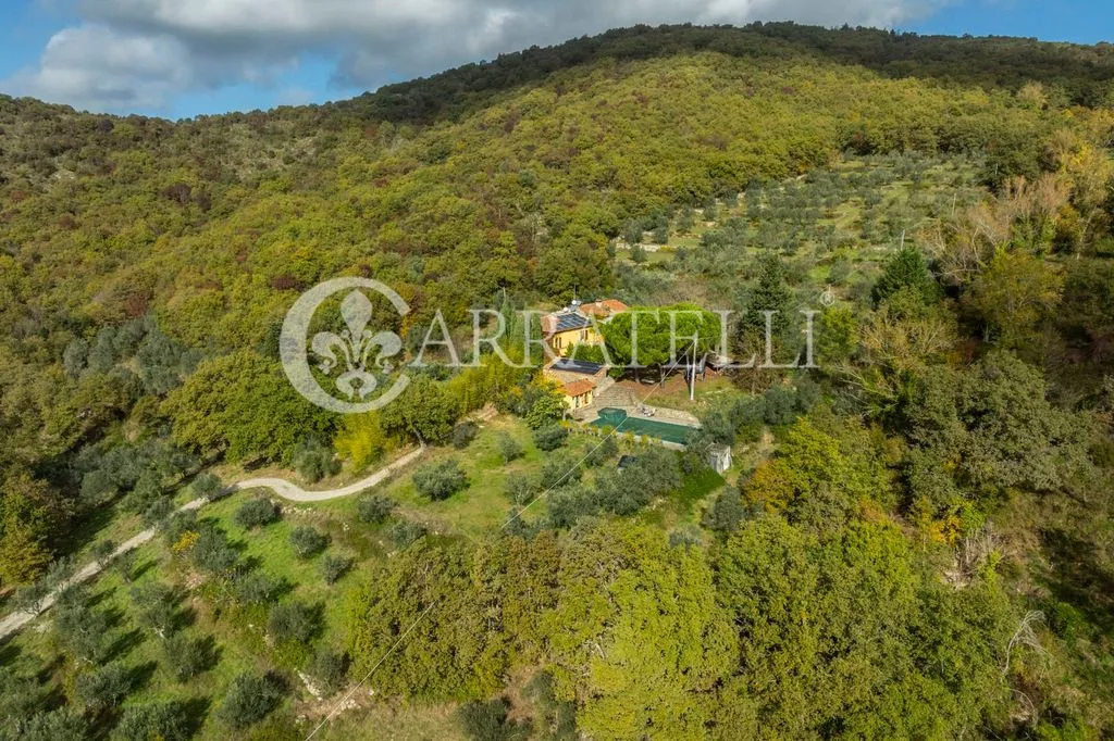 Vue aérienne - Luxury Villa with Panoramic Pool in Laterina