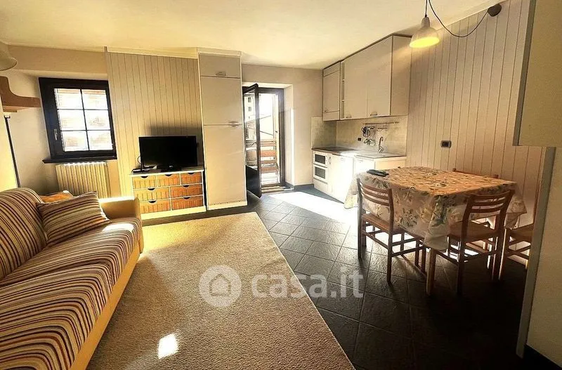 Living Room - Chalet Apartment with Panoramic Balcony in Valfurva