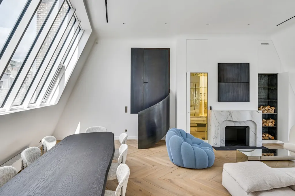 Séjour - Appartement de Luxe avec Vue Tour Eiffel à Paris 16