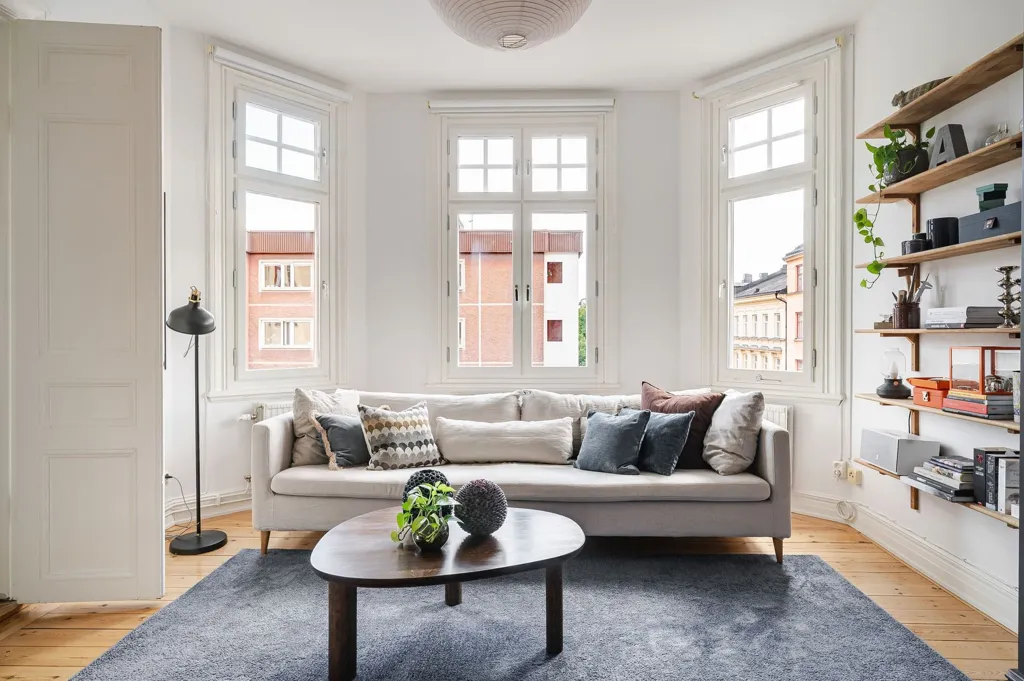 Wohnzimmer - Apartment with City View in Södermalm