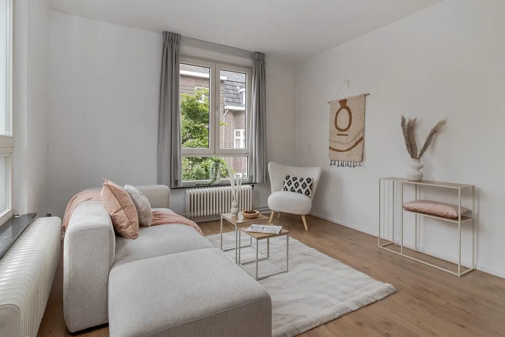 Living Room - Corner Apartment with Glacis View in Sint Pieter