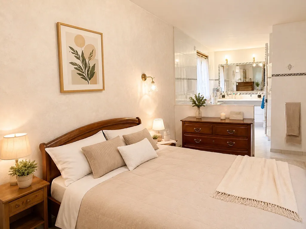 Chambres - Maison avec Piscine et Garage Double à Genas