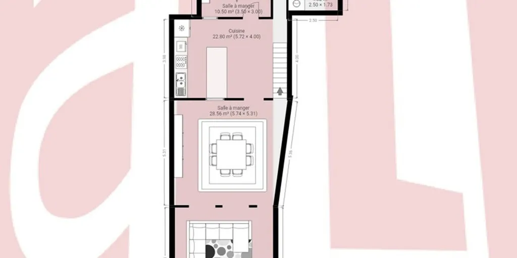 Planimetria - 8-Bedroom House in Tournai