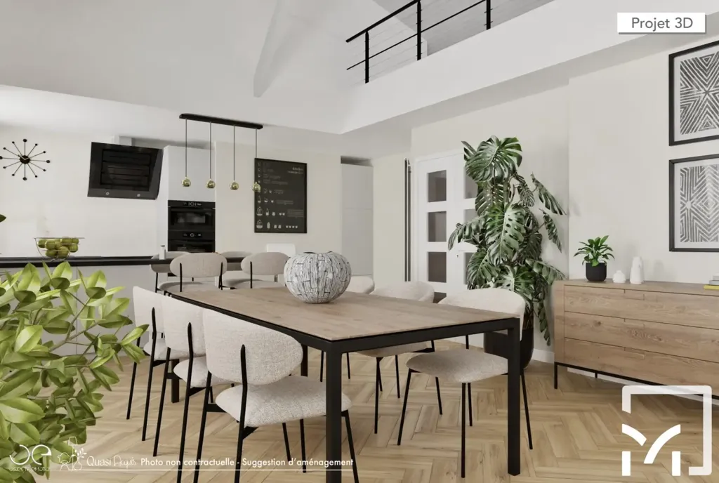 Salle à manger - Duplex Luxueux avec Ascenseur à Versailles