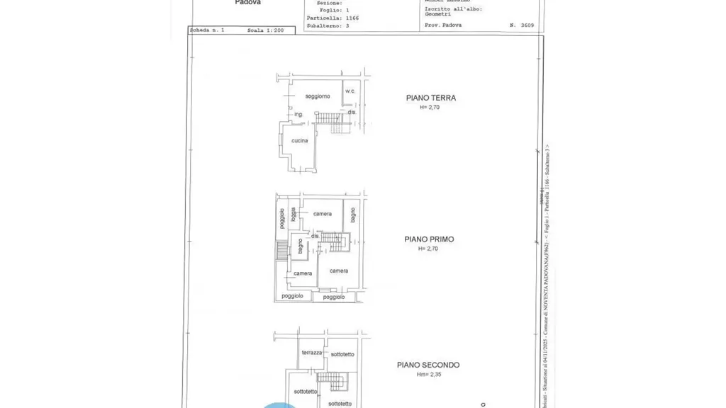 Plan - Quadrifamiliare Villa with Terraces in Noventa Padovana