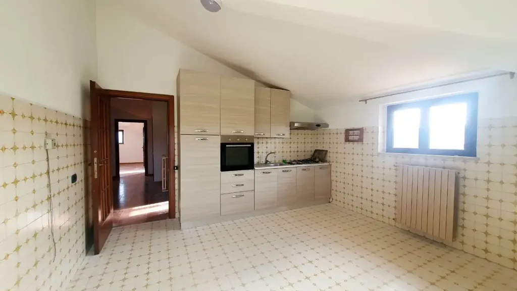 Cuisine - Apartment with Panoramic Terrace in Fiano Romano