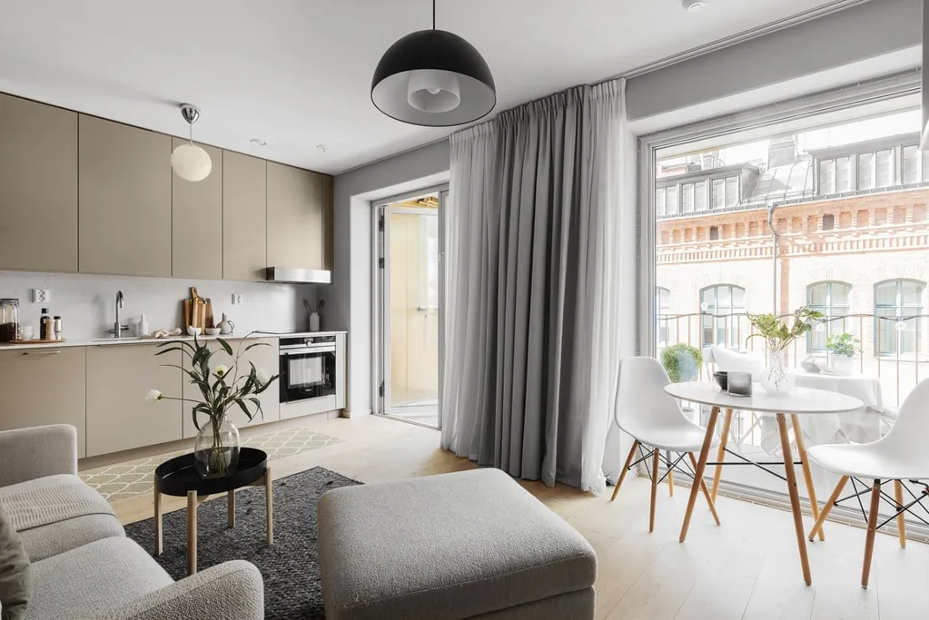 Soggiorno - Modern Apartment with Large Balcony in Södermalm