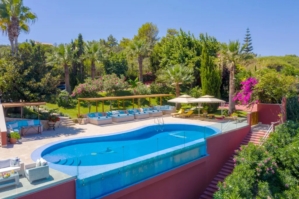 Vue aérienne - Luxury Seafront Villa with Panoramic Views in Zakynthos