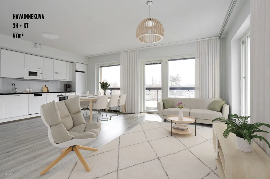 Elutuba - Modern Flat with Glazed Balcony in Finnoo
