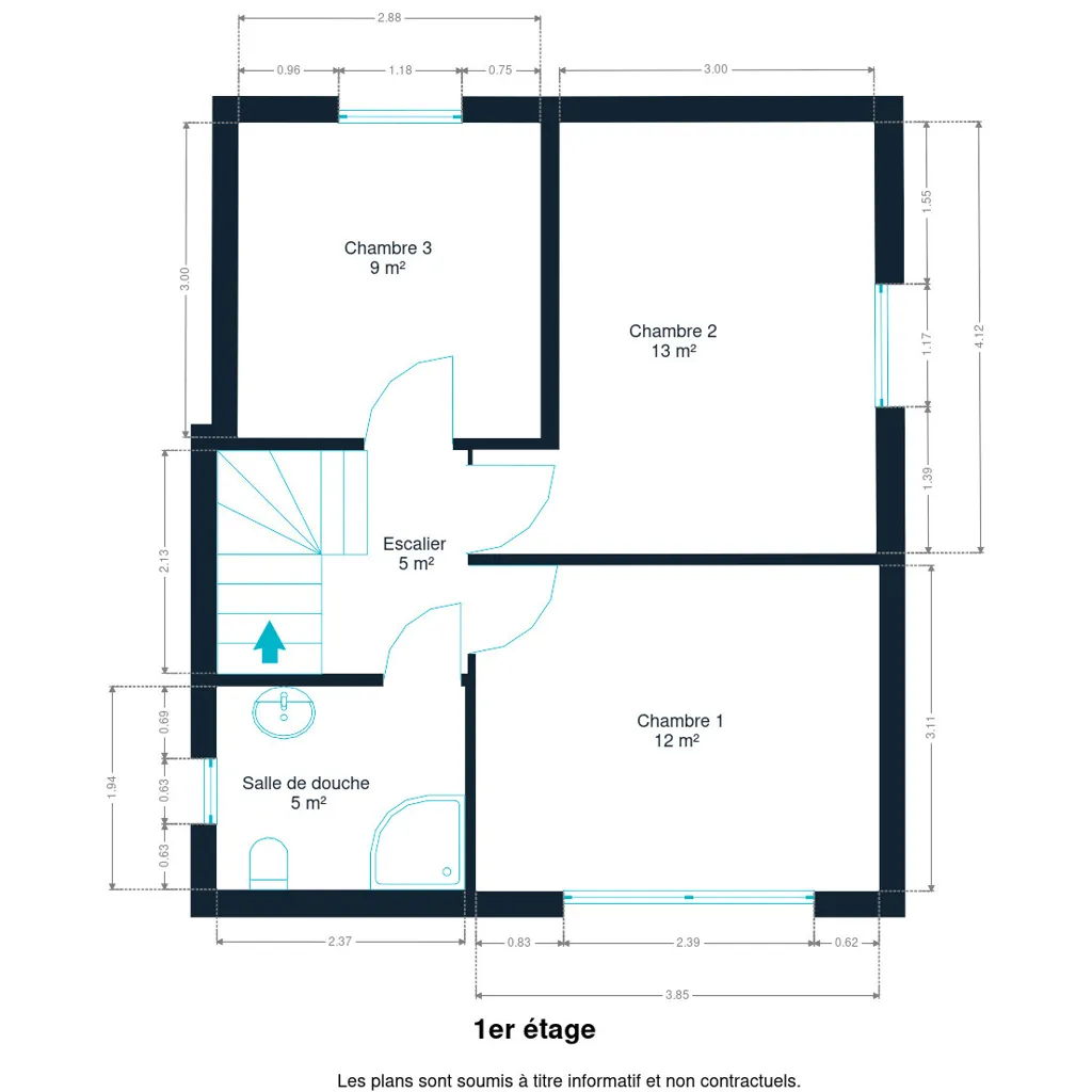 Planimetria - House with Hyper-Equipped Kitchen in Bouleaux 6