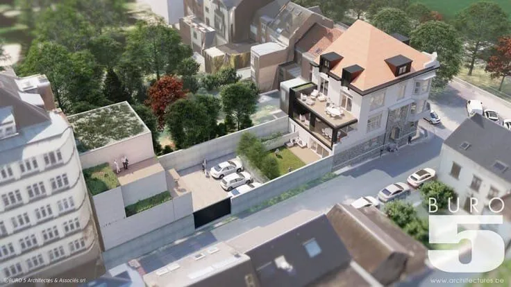 Õhuvaade - Mosan Villa with Development Potential in Jambes