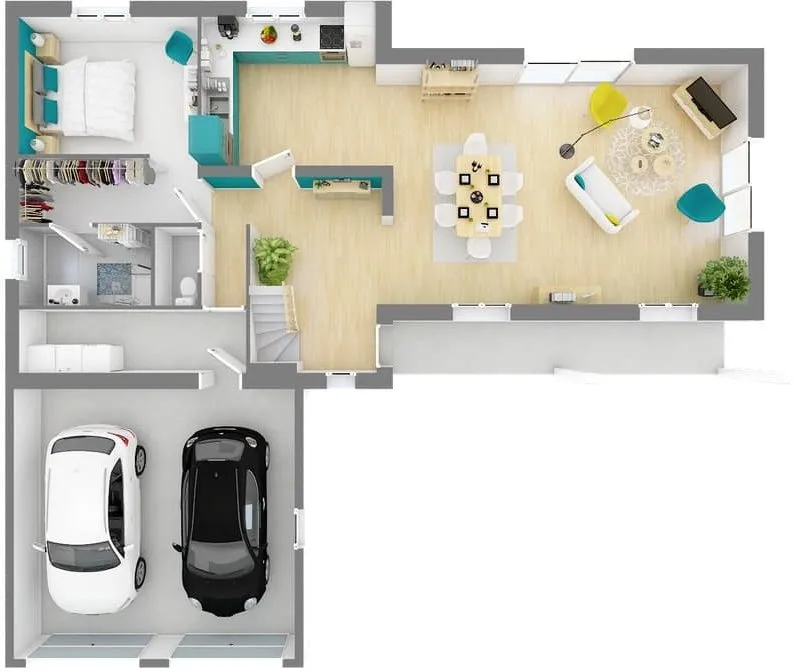 Plaan - New 4-Piece House with Garden in Valmont