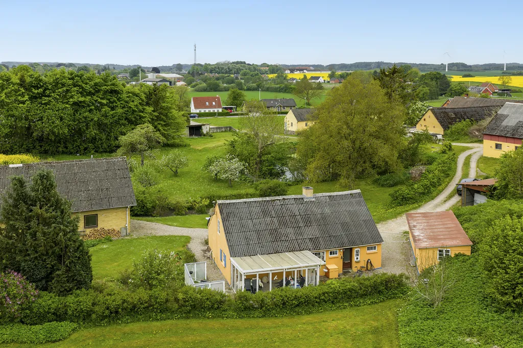 Vue aérienne - Villa with Workshop in Stenstrup