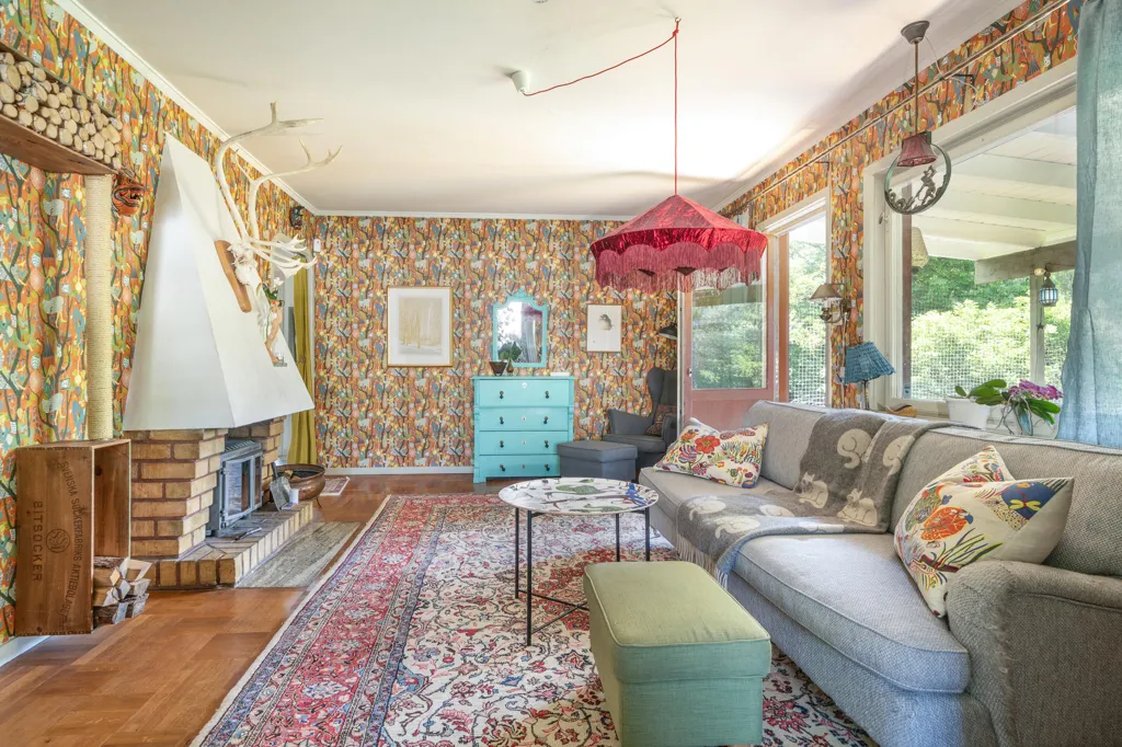 Soggiorno - Charming 1940s Villa with Garden in Sundby