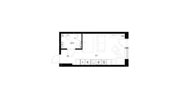 Plan - Modern Flat with Balcony in Kirstinpuisto