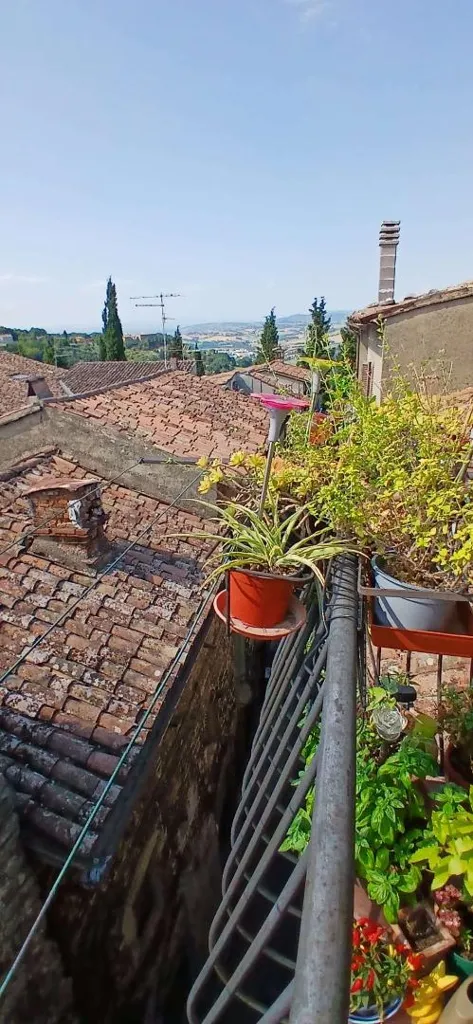 Rustic Trilocale with Balcony in Todi