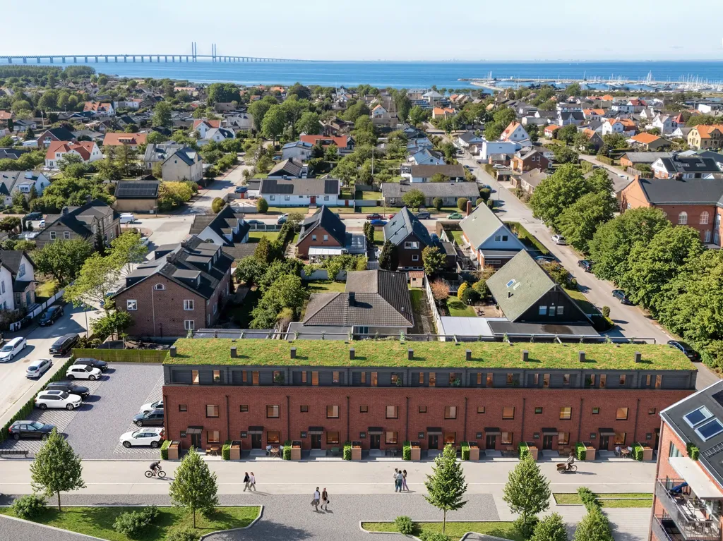 Õhuvaade - Modern Terraced House with Sea View in Malmö