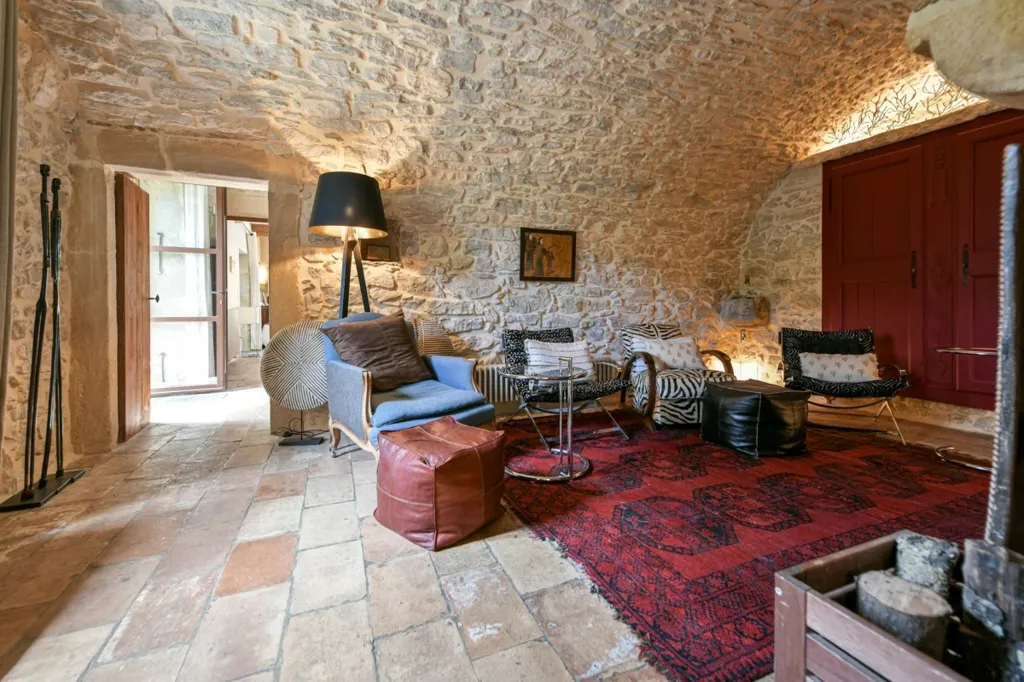 Séjour - Propriété de Prestige avec Parc à Uzès