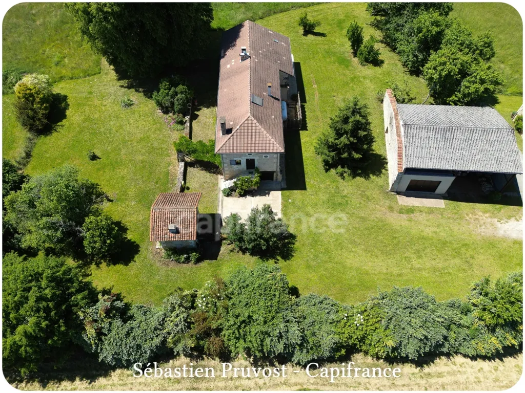Õhuvaade - Stone House with Gîte in Champagnac de Belair