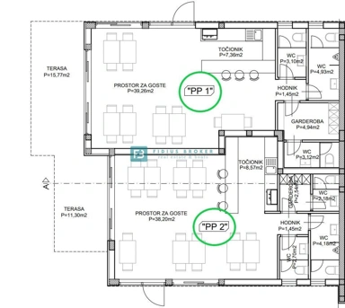 Floor Plan - Commercial Space with Sea View in Srima