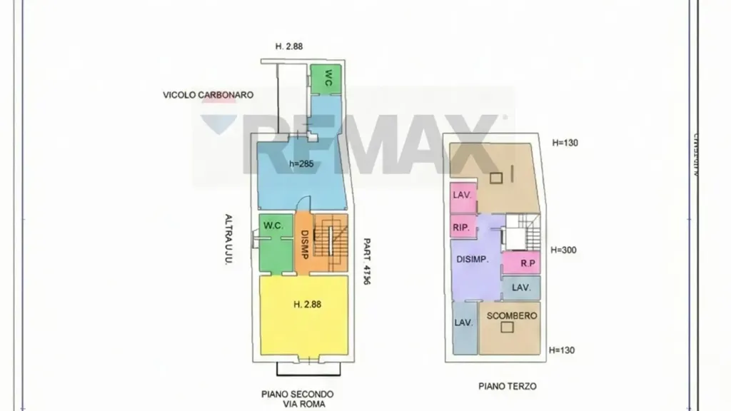 Plan - Fully Rented Building in Ragusa Centre